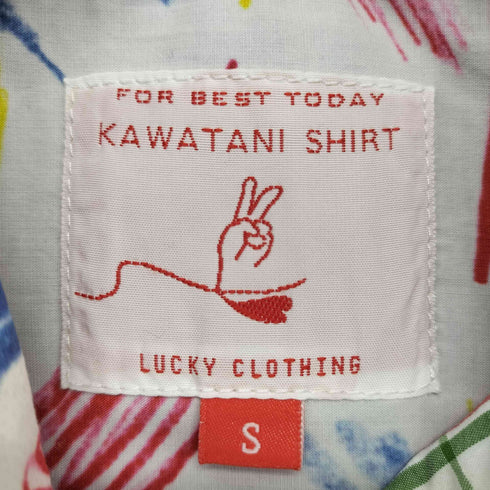 kawatani shirt ユニセックス ボタンダウン クレイジーパターンシャツ メンズ JPN:S