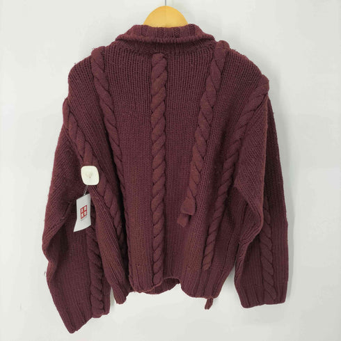 ニコル NICOLE ハーフボタン ケーブル編みニット メンズ