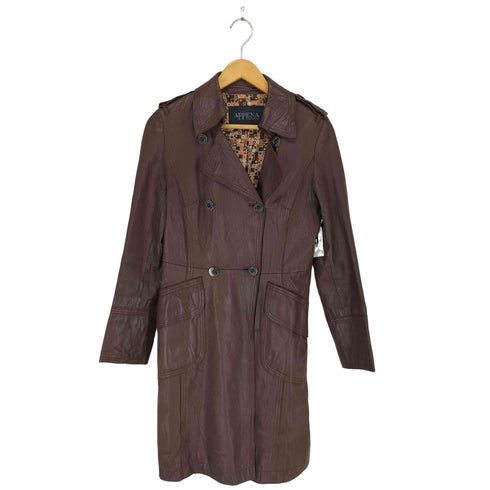 APPENA DUE. lamb leather レザートレンチコート レディース 38
