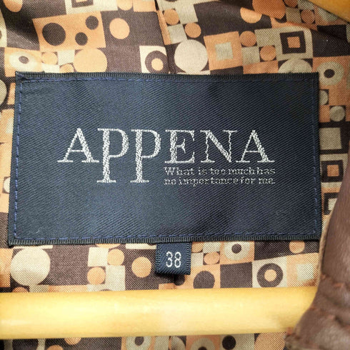 APPENA DUE. lamb leather レザートレンチコート レディース 38