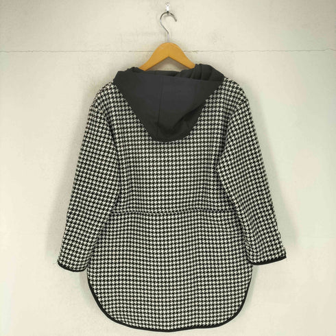 千鳥チェックジップデザインフーデットジャケット メンズ