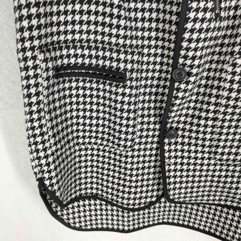 千鳥チェックジップデザインフーデットジャケット メンズ