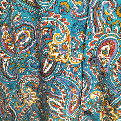 ナインナッツバイニッシー NINE NUTS by nissy ペイズリー柄 オープンカラーシャツ メンズ