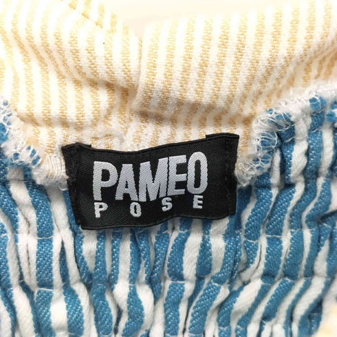 パメオポーズ Pameo Pose フリル デザイン ストライプ ビスチェ レディース FREE