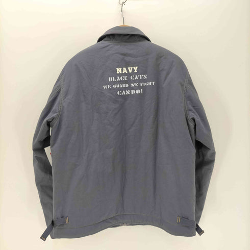 Maden Clothing ボディ US.NAVY VPB-71 BLACK CATS アビエーター サマー フライト ジャケット ボンバー ブルゾン 復刻 サンプリング メンズ import:L
