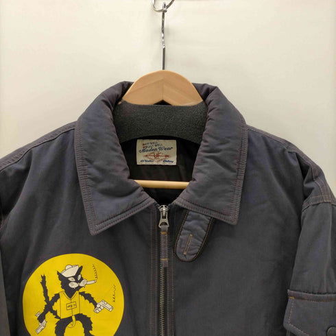 Maden Clothing ボディ US.NAVY VPB-71 BLACK CATS アビエーター サマー フライト ジャケット ボンバー ブルゾン 復刻 サンプリング メンズ import:L