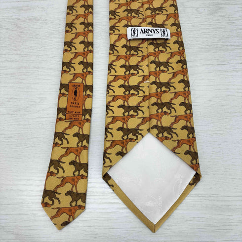 アルニス パリス ARNYS PARIS 犬柄シルクネクタイ メンズ