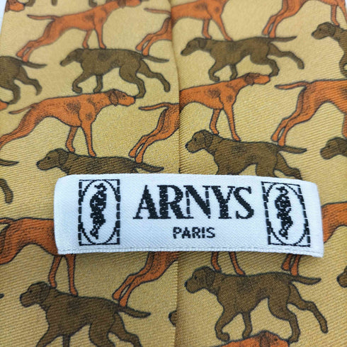 アルニス パリス ARNYS PARIS 犬柄シルクネクタイ メンズ