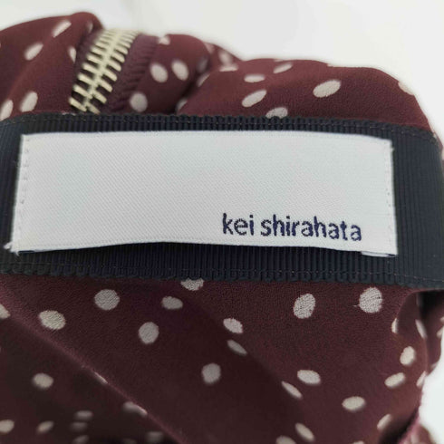 ケイシラハタ kei shirahata ドット ジップアップ スカート レディース