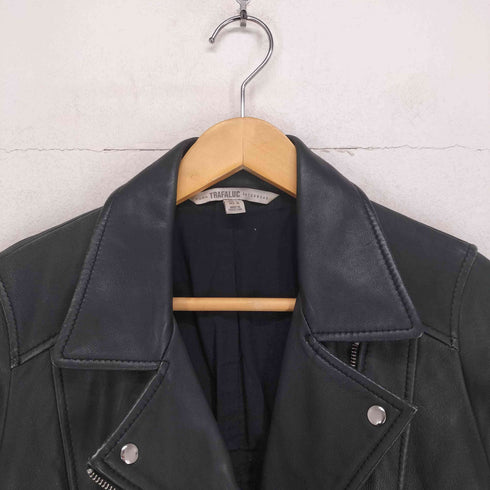 ザラ ZARA TRF レザーダブルライダースジャケット レディース USA L
