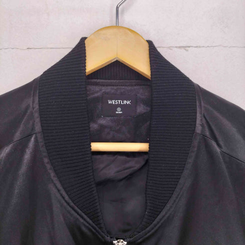 WESTLINK バック刺繍ワッペンサテンショートボンバージャケット Y2K レディース JPN:S