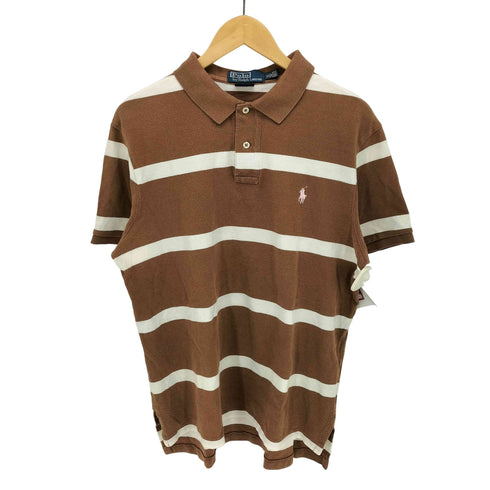 ポロバイラルフローレン Polo by RALPH LAUREN CUSTOM FIT ポニー 刺繍 ボーダー ポロ シャツ メンズ import:XL