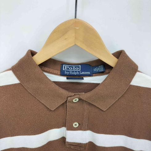 ポロバイラルフローレン Polo by RALPH LAUREN CUSTOM FIT ポニー 刺繍 ボーダー ポロ シャツ メンズ import:XL