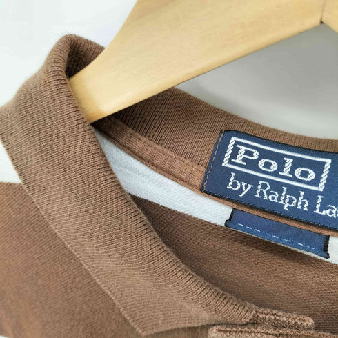 ポロバイラルフローレン Polo by RALPH LAUREN CUSTOM FIT ポニー 刺繍 ボーダー ポロ シャツ メンズ import:XL