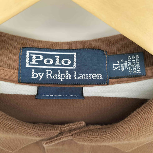 ポロバイラルフローレン Polo by RALPH LAUREN CUSTOM FIT ポニー 刺繍 ボーダー ポロ シャツ メンズ import:XL