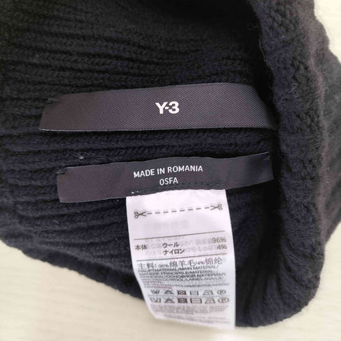 ワイスリー Y-3 クラシック ニット ビーニー ロゴ ニット帽 メンズ 22×4cm