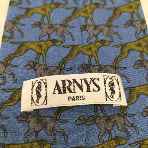 アルニス パリス ARNYS PARIS 犬柄シルクネクタイ メンズ