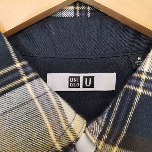 ユニクロユー UNIQLO U 23AW フランネルシャツ オンブレチェック レディース JPN:M