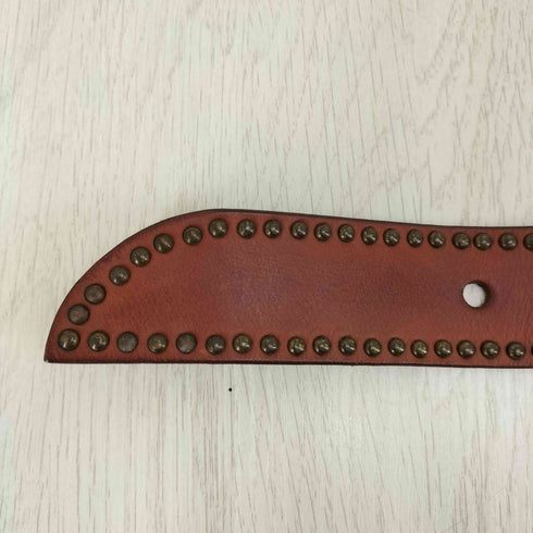 スタッズデザインリングレザーベルト レディース