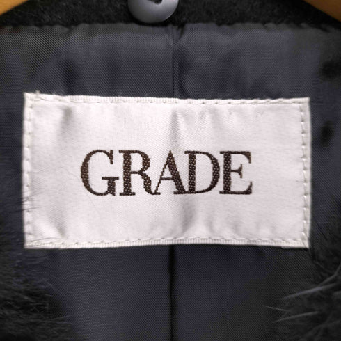 GRADE rabbit fur 襟ラビットファーアンゴラ混シングルコート レディース JPN:9号