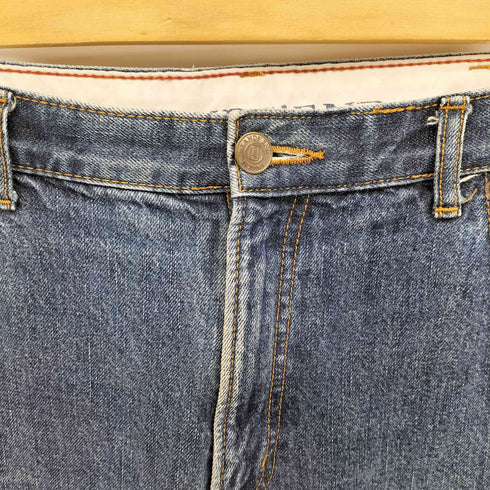 ランズエンド LANDS END 裏地チェック ストレートデニムパンツ メンズ 36