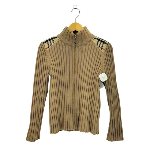 バーバリーロンドン BURBERRY LONDON 羊毛 ジップアップ ドライバーズニット ジャケット レディース 2