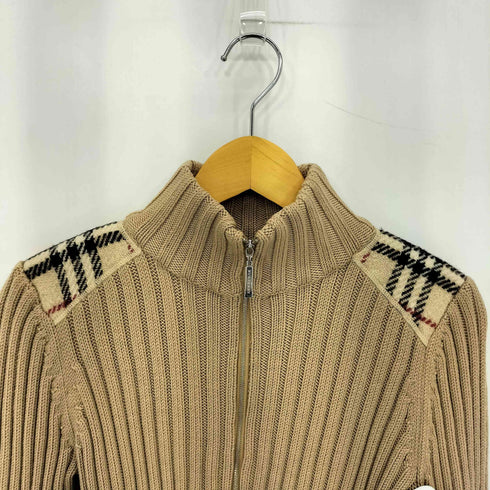 バーバリーロンドン BURBERRY LONDON 羊毛 ジップアップ ドライバーズニット ジャケット レディース 2
