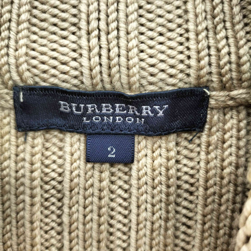 バーバリーロンドン BURBERRY LONDON 羊毛 ジップアップ ドライバーズニット ジャケット レディース 2