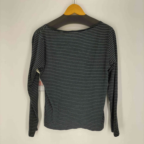 ラルフローレンスポーツ RALPH LAUREN SPORT ボーダー柄 ポニー刺繍 L/S ボートネックシャツ レディース import:M