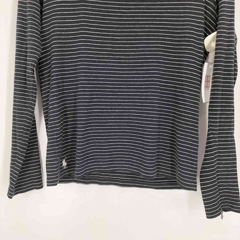 ラルフローレンスポーツ RALPH LAUREN SPORT ボーダー柄 ポニー刺繍 L/S ボートネックシャツ レディース import:M