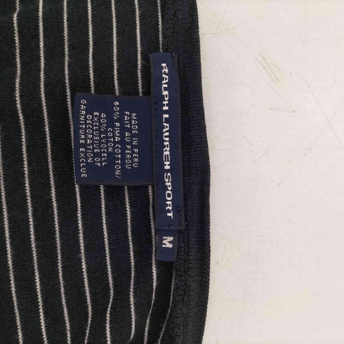 ラルフローレンスポーツ RALPH LAUREN SPORT ボーダー柄 ポニー刺繍 L/S ボートネックシャツ レディース import:M
