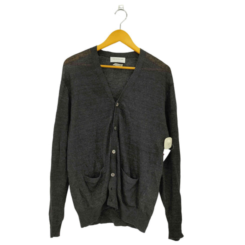 トゥモローランド TOMORROWLAND フロントボタン リネン コード Vネック カーディガン メンズ L