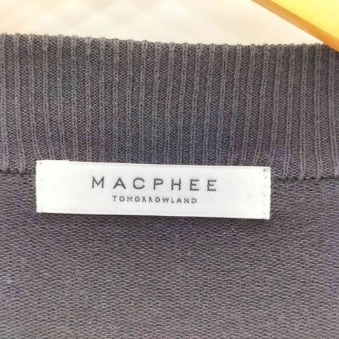 マカフィー MACPHEE ドライコットン Vネックカーディガン レディース S