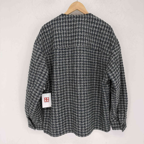 エイチアンドエム H&M ツイードノーカラージャケット メンズ import:S