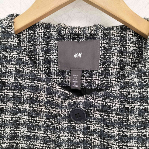 エイチアンドエム H&M ツイードノーカラージャケット メンズ import:S