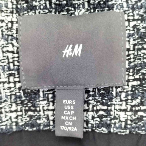 エイチアンドエム H&M ツイードノーカラージャケット メンズ import:S
