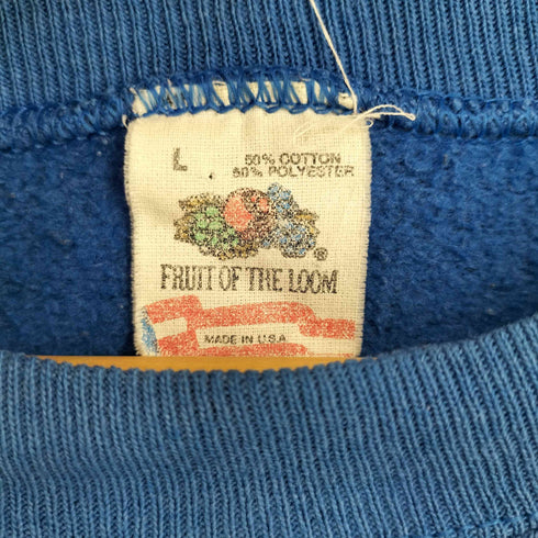 フルーツオブザルーム FRUIT OF THE LOOM 80S USA製 企業プリント ラグランスウェット メンズ import:L