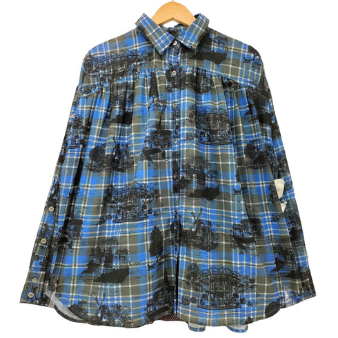 アズノゥアズドゥバズ as know as de base トワルドジュイ 総柄 マドラスチェック メッシュ切替 L/S シャツ レディース