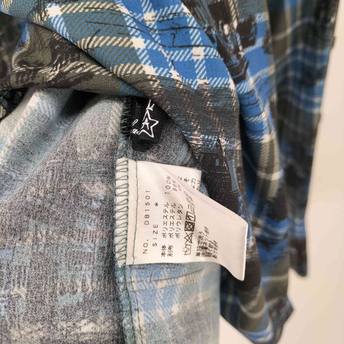 アズノゥアズドゥバズ as know as de base トワルドジュイ 総柄 マドラスチェック メッシュ切替 L/S シャツ レディース