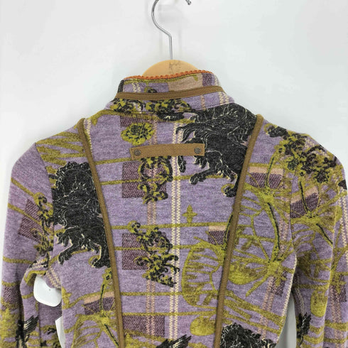 オッズオネスト OZZ ONESTE 総柄 スタンドネック レースアップ マルチパターン ジップアップ ジャケット Y2K フェアリーグランジ メンズ