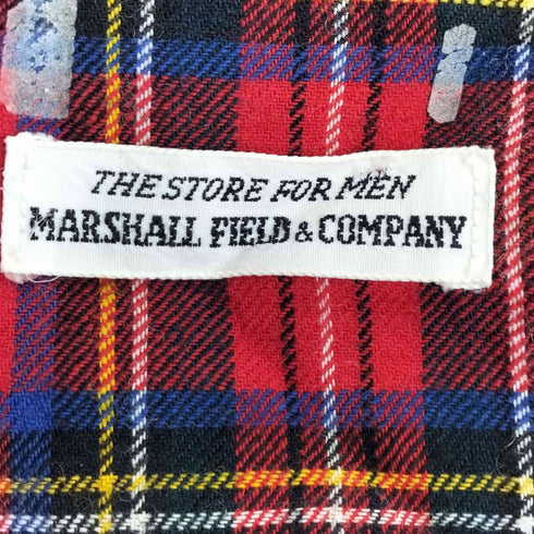 marshall field & company 50-60s チェック オープンカラー 長袖シャツ メンズ