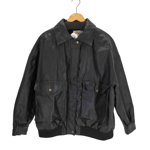 ジャバ JaVa フェイクレザーヴィンテージオーバーブルゾン メンズ import:M