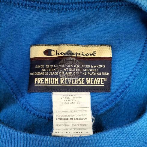 チャンピオン Champion 00S エルサルバドル製 PREMIUM REVERSE WEAVE 教会ワッペンロゴスウェット メンズ import:S