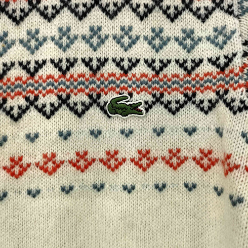 ラコステ LACOSTE フェアアイル柄 ダブルジップ ニットセーター レディース 3