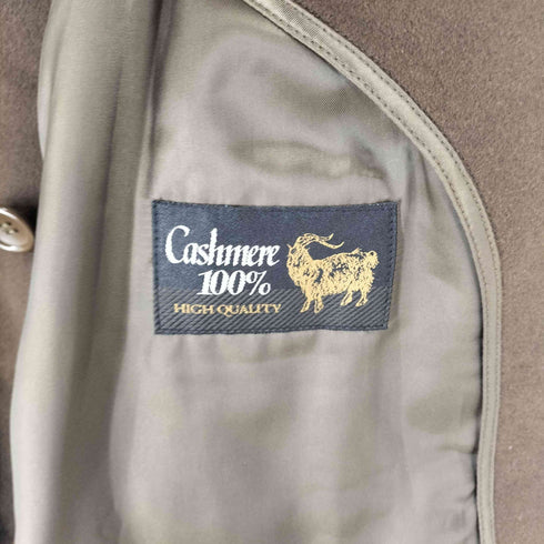 cashmere カシミヤ100 比翼 ステンカラー コート メンズ 92 A5
