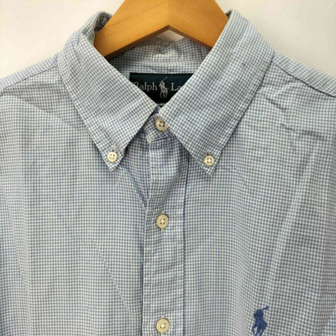 ラルフローレン RALPH LAUREN CUSTOM FIT チェック ボタンダウンシャツ メンズ import:M