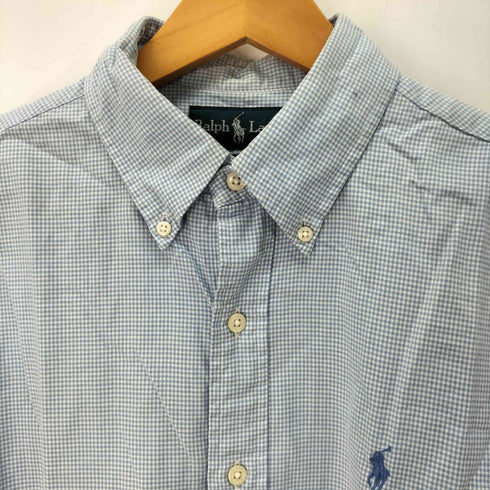 ラルフローレン RALPH LAUREN CUSTOM FIT チェック ボタンダウンシャツ メンズ import:M