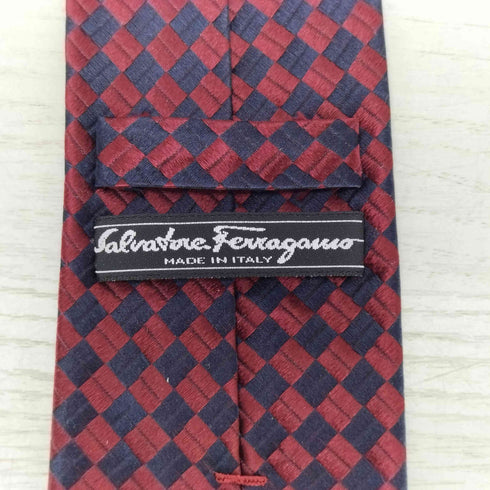 サルヴァトーレフェラガモ Salvatore Ferragamo スクエアシルクタイ メンズ