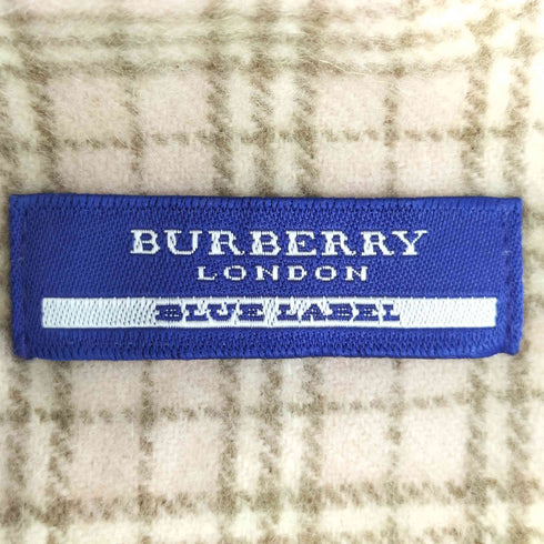 バーバリーブルーレーベル BURBERRY BLUE LABEL ウールチェックマフラー レディース