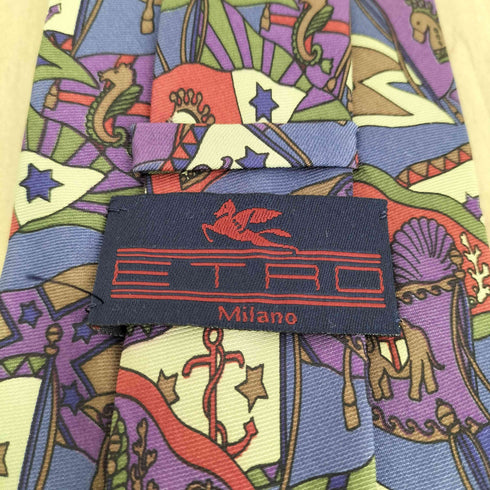 エトロ ETRO 総柄シルクネクタイ メンズ